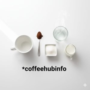 Ingredients for making soluble coffee at home