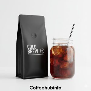 Stone Street Cold Brew Reserve bag with iced cold brew glass