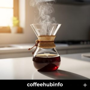 Chemex glass coffee maker with wooden collar – no plastic design for clean coffee taste