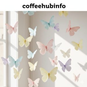 Colorful coffee filter butterflies for kids and home decor