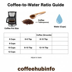 coffee to water ratio chart for 12 cups of coffee